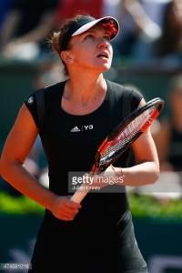 on day one of the 2015 French Open at Roland Garros on May 24, 2015 in Paris, France.